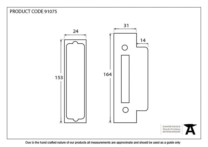 From The Anvil - ½" Rebate Kit For 91074 - Satin Stainless Steel - 91075