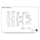 From The Anvil - SSS 3" Euro Profile Sash Lock - Satin Satin Stainless Steel  - 91096 - Choice Handles