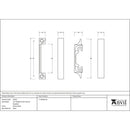 From The Anvil - ½" Rebate Kit for Latch and Deadbolt - Electro Brass - 91104 - Choice Handles