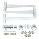 Spira Brass - 10" 250mm Plain Ring Gate Ironmongery Kit  - Zinc - 9111 - Choice Handles