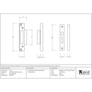 From The Anvil - ½" Rebate Kit for Sash Lock - Electro Brass - 91122 - Choice Handles