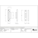 From The Anvil - ½" Rebate Kit for Sash Lock - Electro Brass - 91122 - Choice Handles