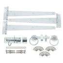Spira Brass - 12" 300mm Plain Ring Gate Ironmongery Kit  - Zinc - 9112 - Choice Handles