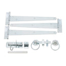 Spira Brass - 12" 300mm Plain Ring Gate Ironmongery Kit  - Zinc - 9112 - Choice Handles