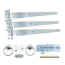 Spira Brass - 14" 350mm Plain Ring Gate Ironmongery Kit - Zinc - 9113 - Choice Handles