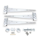 Spira Brass - 18" 450mm Plain Ring Gate Ironmongery Kit  - Zinc - 9114 - Choice Handles