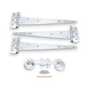 Spira Brass - 18" 450mm Plain Ring Gate Ironmongery Kit  - Zinc - 9114 - Choice Handles