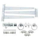 Spira Brass - 12" 300mm Twist Ring Gate Ironmongery Kit  - Zinc - 9116 - Choice Handles