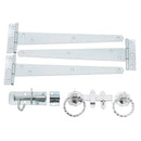 Spira Brass - 12" 300mm Twist Ring Gate Ironmongery Kit  - Zinc - 9116 - Choice Handles