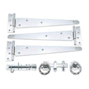 Spira Brass - 14" 350mm Twist Ring Gate Ironmongery Kit  - Zinc - 9117 - Choice Handles