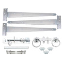 Spira Brass - 18" 450mm Twist Ring Gate Ironmongery Kit  - Zinc - 9118 - Choice Handles
