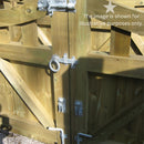 Spira Brass - 18" 450mm Twist Ring Gate Ironmongery Kit  - Zinc - 9118 - Choice Handles