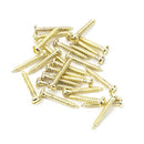 From The Anvil - Polished Brass SS 4x½" Round Head Screws (25) - Polished Brass  - 91256 - Choice Handles