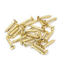 From The Anvil - Polished Brass SS 6x¾" Countersunk Raised Head Screws (25) - Polished Brass  - 91264 - Choice Handles