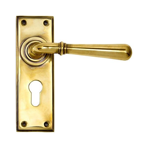 From The Anvil - Newbury Lever Euro Lock Set - Aged Brass - 91417 - Choice Handles