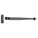 From The Anvil - External Beeswax 24" Hook & Band Hinge - Cranked (pair) - External Beeswax  - 91471 - Choice Handles