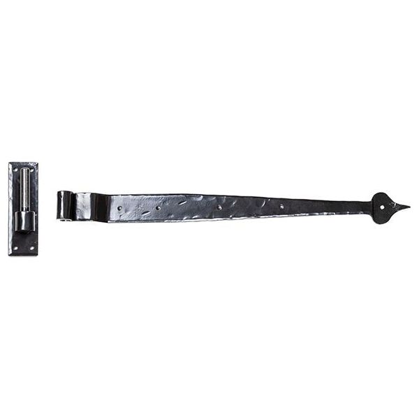 From The Anvil - Black 24" Hook & Band Hinge - Cranked (pair) - Black  - 91473 - Choice Handles