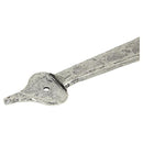 From The Anvil - Pewter 24" Hook & Band Hinge - Cranked (pair) - Pewter Patina  - 91474 - Choice Handles