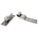 From The Anvil - Pewter 24" Hook & Band Hinge - Cranked (pair) - Pewter Patina  - 91474 - Choice Handles