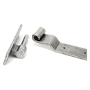 From The Anvil - Pewter 24" Hook & Band Hinge - Cranked (pair) - Pewter Patina  - 91474 - Choice Handles
