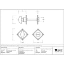 From The Anvil - External Beeswax Diamond Bathroom Thumbturn - External Beeswax  - 91507 - Choice Handles