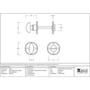 From The Anvil - External Beeswax Round Bathroom Thumbturn - External Beeswax  - 91508 - Choice Handles