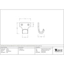 From The Anvil - Sash Lift - Polished Chrome - 91744 - Choice Handles