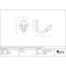 From The Anvil - Coat Hook - Aged Bronze - 91750 - Choice Handles