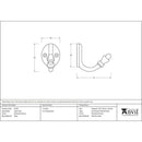 From The Anvil - Coat Hook - Polished Chrome - 91785 - Choice Handles