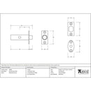 From The Anvil - Security Door Bolt - Polished Chrome - 91898 - Choice Handles