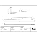 From The Anvil - External Beeswax 24" Band & Spike Hinge (Pair) - External Beeswax  - 91900 - Choice Handles