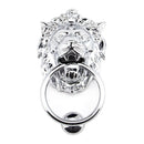 From The Anvil - Lion Head Door Knocker - Polished Chrome - 91998 - Choice Handles