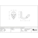 From The Anvil - Coat Hook - Aged Brass - 92009 - Choice Handles