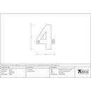 From The Anvil - Numeral 4 - Aged Bronze - 92014 - Choice Handles