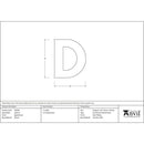 From The Anvil - Letter D - Aged Bronze - 92030D - Choice Handles