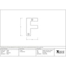 From The Anvil - Letter F - Aged Bronze - 92030F - Choice Handles