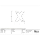 From The Anvil - Letter X - Polished Bronze - 92031X - Choice Handles