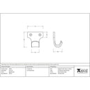 From The Anvil - Sash Lift - Aged Brass - 92045 - Choice Handles