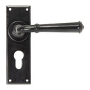 From The Anvil - Regency Lever Euro Lock Set - Black - 92060 - Choice Handles