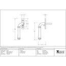 From The Anvil - Regency Espag - LH - External Beeswax - 92113 - Choice Handles