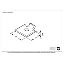 From The Anvil - Black Single Stud for Flat Black Bookcase Strip - Black  - 92159 - Choice Handles