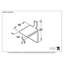 From The Anvil - Black Double Stud for Flat Black Bookcase Strip - Black  - 92160 - Choice Handles