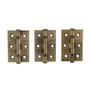 Atlantic CE Fire Rated Grade 7 Ball Bearing Hinges 3" x 2" x 2mm set of 3 - Antique Brass - A2H322AB(3) - Choice Handles