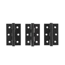 Atlantic CE Fire Rated Grade 7 Ball Bearing Hinges 3" x 2" x 2mm set of 3 - Matt Black - A2H322MB(3) - Choice Handles