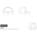 Carlisle Brass - Oval Floor Mounted Door Stop - Satin Chrome - AA20SC - Choice Handles