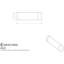 Carlisle Brass - Cylinder Pattern Door Stop - without Rose - Polished Brass - AA22 - Choice Handles