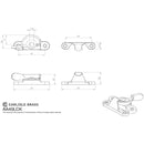 Carlisle Brass - Locking Sash Fastener (Fitch Pattern) - Satin Chrome - AA40LCKSC - Choice Handles