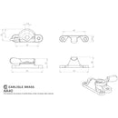 Carlisle Brass - Sash Fastener (Fitch Pattern) - Polished Brass - AA40 - Choice Handles