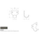 Carlisle Brass - Cast Sash Lift - Polished Brass - AA42 - Choice Handles