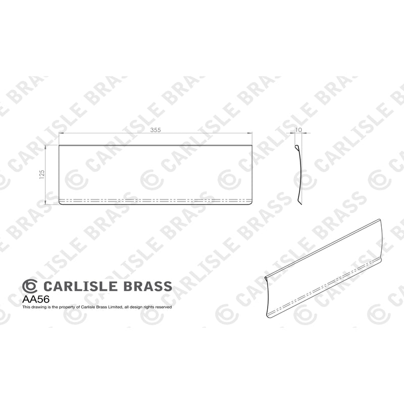 Carlisle Brass  - Letter Tidy 355mm x 127mm - Satin Chrome - AA56SC - Choice Handles